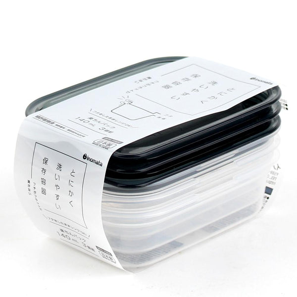 Plastic Food Container (Microwave Safe/Rectangle/140mL (3pcs))