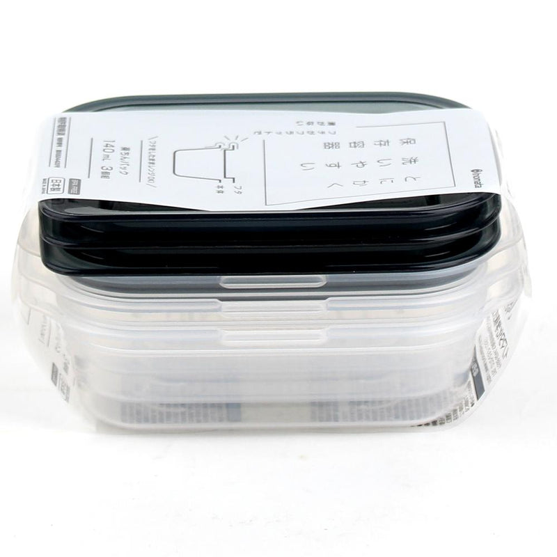 Plastic Food Container (Microwave Safe/Rectangle/140mL (3pcs))