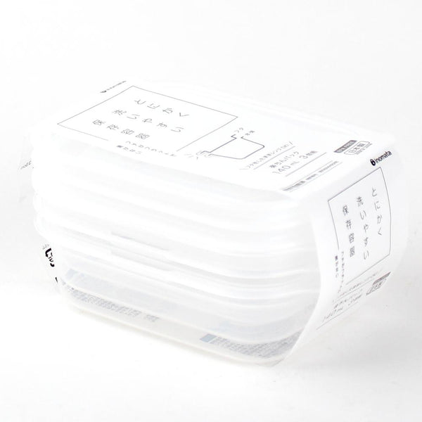 Plastic Food Container (Microwave Safe/Rectangle/140mL (3pcs))
