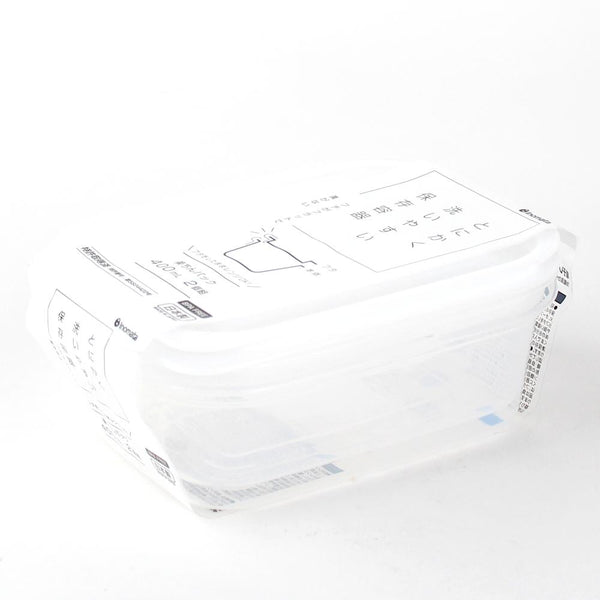 Plastic Food Container (Microwave Safe/Rectangle/400mL (2pcs))