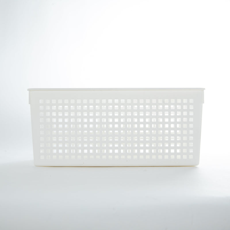 Whie Slim Basket with Label