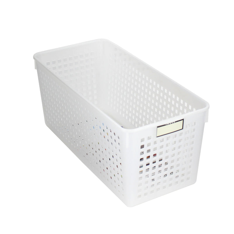 Basket-w/Label*Slim (w/Label*Slim/WT/13.3x29.1x12.5cm)