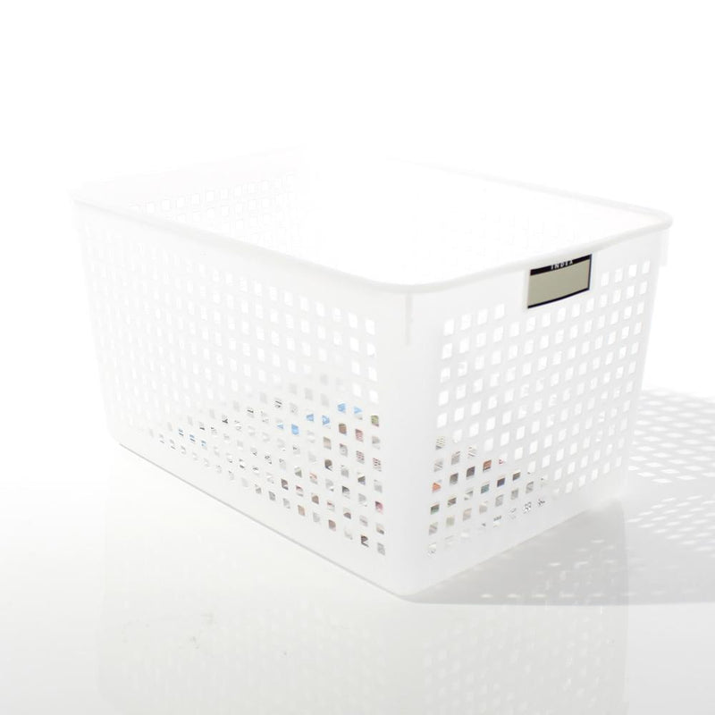 Basket-w/Label*Deep (w/Label*Deep/WT/18.2x26.4x14.2cm)