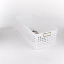 Basket-w/Label*Long (w/Label*Long/WT/12.8x30.1x8.8cm)