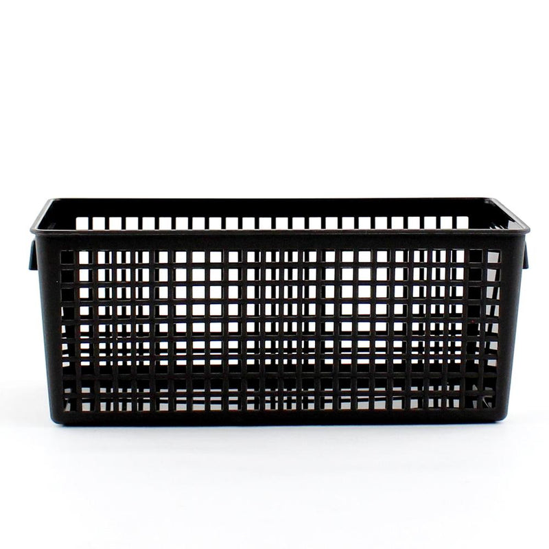 Basket (PP/w/Handles/Rectangle/BK/13x28.7x11.5cm)