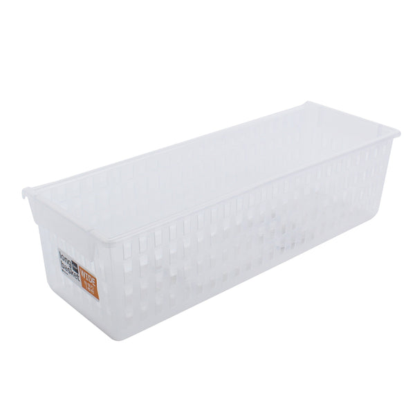 Basket (Polypropylene/Long/Wide/With Divider/33.7x12.6x9.4cm/SMCol(s): Clear)