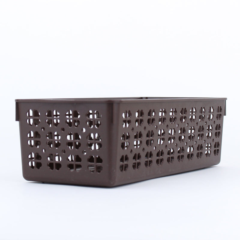 Brown Slim Storage Basket 