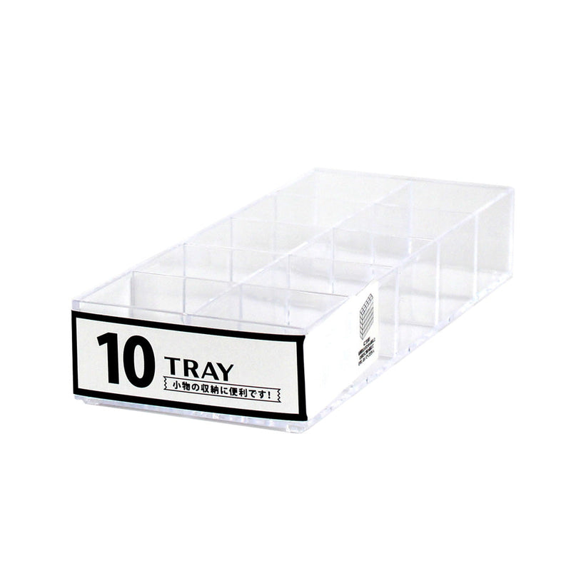 10 Section Clear Storage Tray