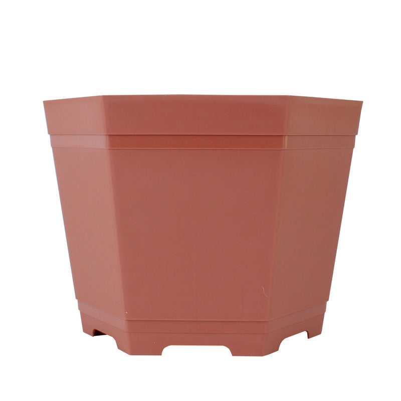 Brown Hexagonal Flower Pot 