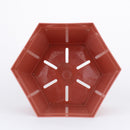 Brown Hexagonal Flower Pot 