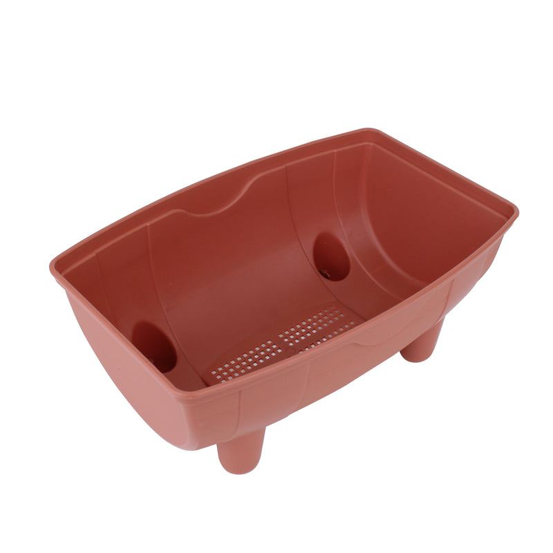 Brown Versatile Barrel-shaped Flower Pot