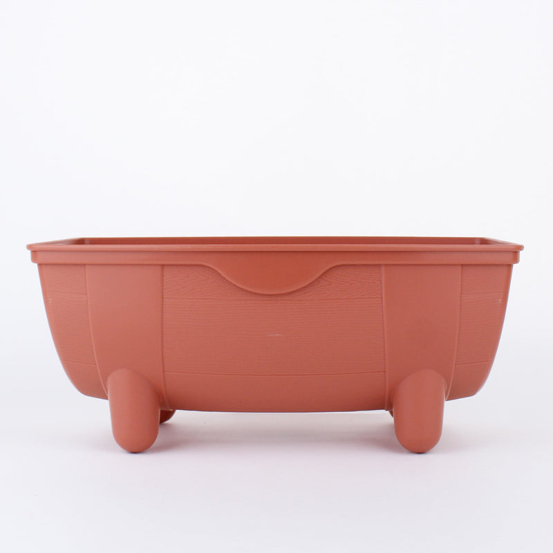 Brown Versatile Barrel-shaped Flower Pot