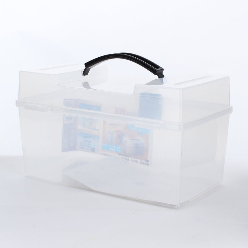 Clear Storage Box with Black Handle