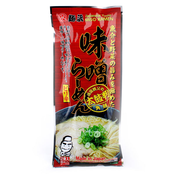 Kurata Shokuhin Meat Free Spicy Miso Soup Base Square Cut Ramen Noodles (250 g (2 sets))