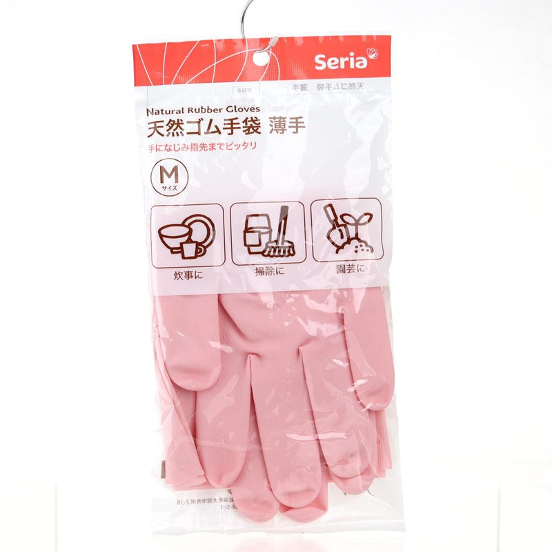 Rubber Gloves -L (Med-Thick/Non-slip/L/Pink/L (1pr))