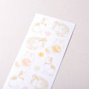Stickers (Washi Paper/Japanese Style/Cats/Sheet Size: H16.5xW5cm/SMCol(s): White,Gold,Beige)