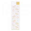 Stickers (Washi Paper/Japanese Style/Sparrows/Sheet Size: H16.5xW5cm/SMCol(s): White,Gold,Beige)