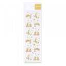 Stickers (Washi Paper/Japanese Style/Pandas/Sheet Size: H16.5xW5cm/SMCol(s): White,Gold,Beige)