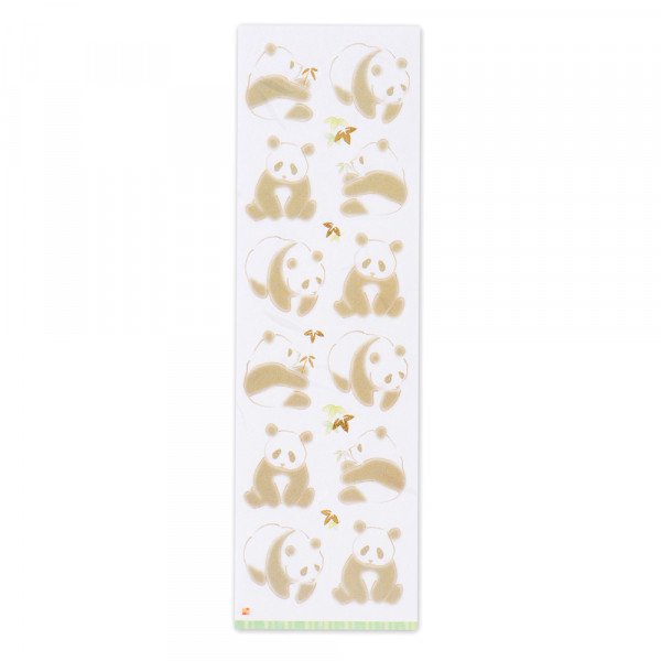 Stickers (Washi Paper/Japanese Style/Pandas/Sheet Size: H16.5xW5cm/SMCol(s): White,Gold,Beige)