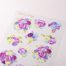 Stickers (Clear/Purple Rose Bouquets/L/Sheet Size: H16.5xW9.2cm/SMCol(s): Purple)