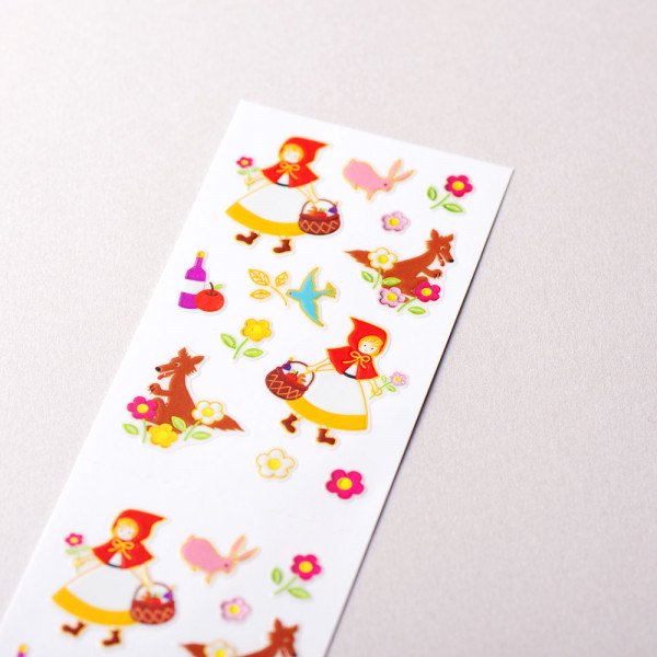 Stickers (Little Red Riding Hood/Sheet Size: H16.5xW5cm/SMCol(s): Red,Yellow)