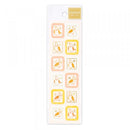 Stickers (Washi Paper/Square/Parakeets/Sheet Size: H16.5xW5cm/SMCol(s): White,Yellow,Pink,Orange)