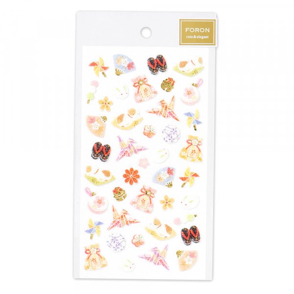 Stickers (Puffy/Japanese Accessories/L/Sheet Size: H16.5xW9cm/SMCol(s): Multicolour)