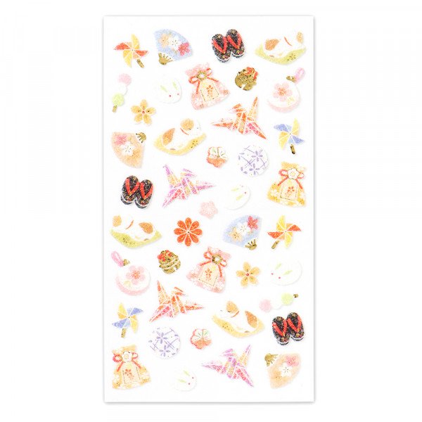 Stickers (Puffy/Japanese Accessories/L/Sheet Size: H16.5xW9cm/SMCol(s): Multicolour)