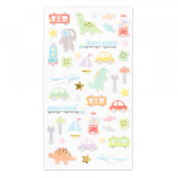 Stickers (Puffy/Boyish/L/Sheet Size: H16.5xW9cm/SMCol(s): Multicolour)