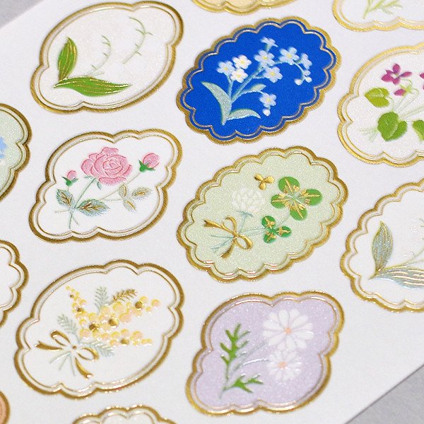 Stickers (Embossed/Antique/Flowers/L/Sheet Size: H16.5xW9cm/SMCol(s): Multicolour)