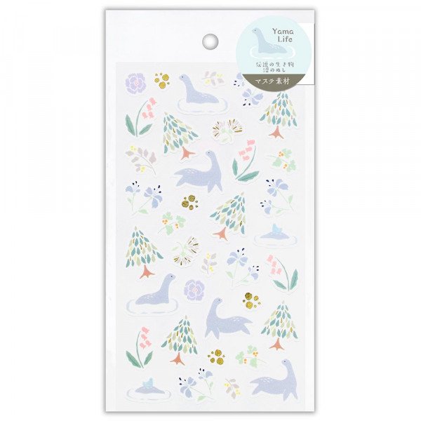 Stickers (Washi Paper/Mountain Life/Mythical Creature/L/Sheet Size: H16.5xW9cm/SMCol(s): Blue,Green)