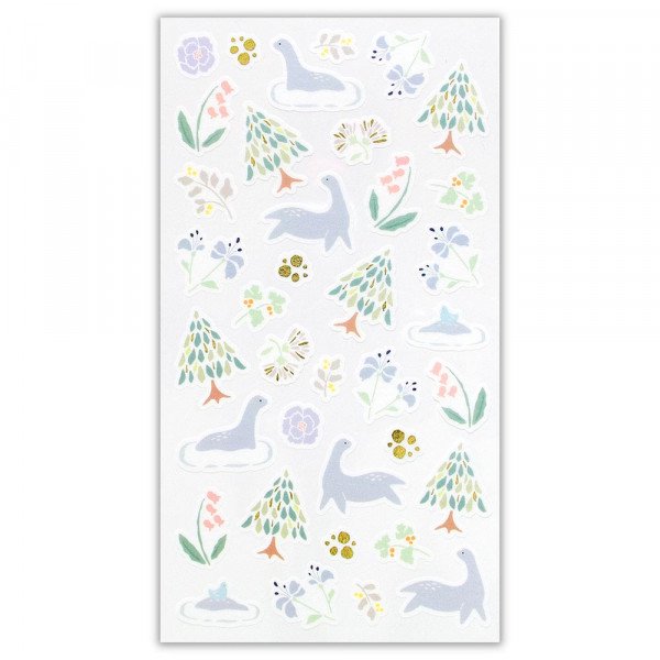 Stickers (Washi Paper/Mountain Life/Mythical Creature/L/Sheet Size: H16.5xW9cm/SMCol(s): Blue,Green)