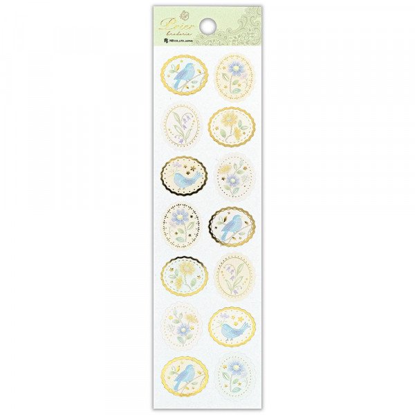 Stickers (Embossed/Bird/Flower/Sheet Size: H18.5xW5cm/SMCol(s): Multicolour)