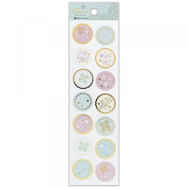 Stickers (Embossed/Clover/Round/Sheet Size: H18.5xW5cm/SMCol(s): Multicolour)