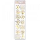 Stickers (Embossed/Feather/Sheet Size: H18.5xW5cm/SMCol(s): Purple,Gold,White)