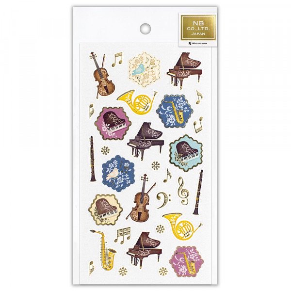 Stickers (Embossed/Cantabile/L/Sheet Size: H16.5xW9cm/SMCol(s): Multicolour)