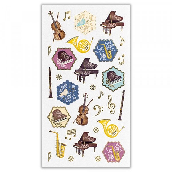 Stickers (Embossed/Cantabile/L/Sheet Size: H16.5xW9cm/SMCol(s): Multicolour)