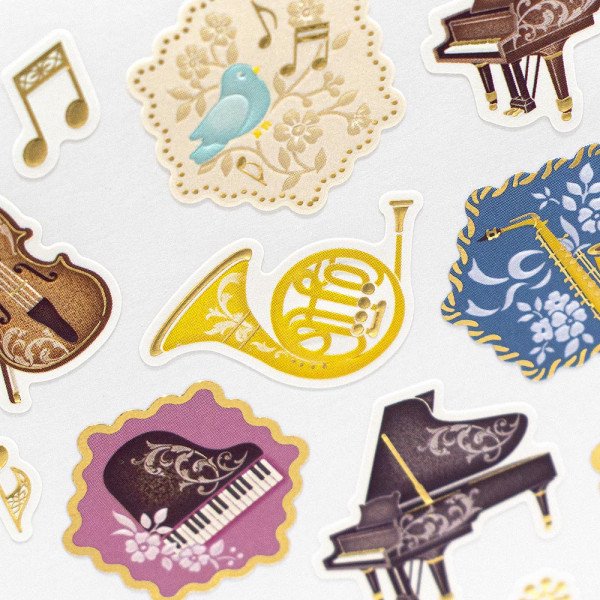 Stickers (Embossed/Cantabile/L/Sheet Size: H16.5xW9cm/SMCol(s): Multicolour)