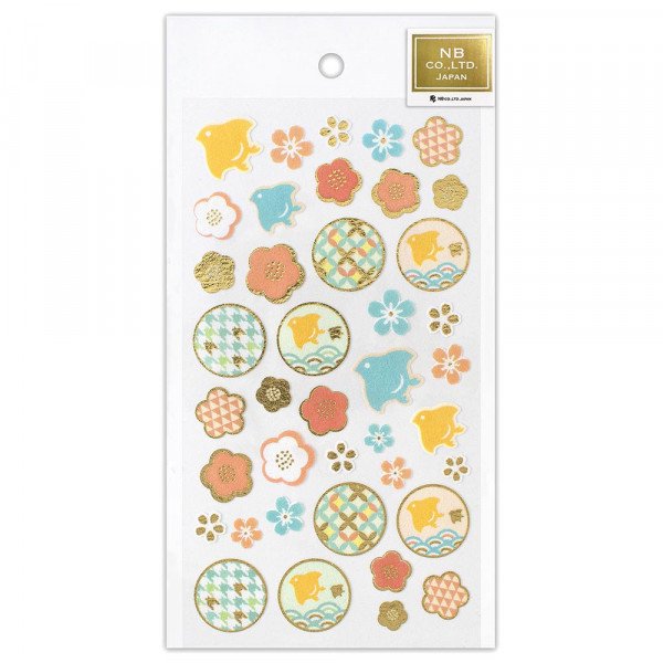 Stickers (Non-Woven Fabric/L/Sheet Size: H16.5xW9cm/SMCol(s): Yellow,Blue,Orange,Gold)