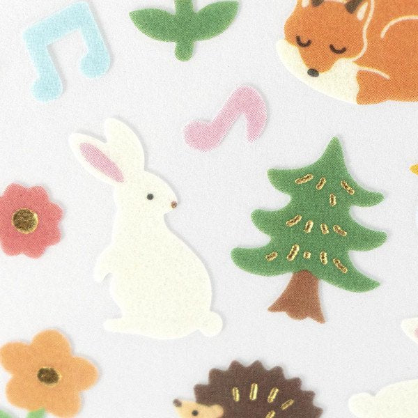 Stickers (Non-Woven Fabric/Forest Animals/L/Sheet Size: H16.5xW9cm/SMCol(s): Multicolour)