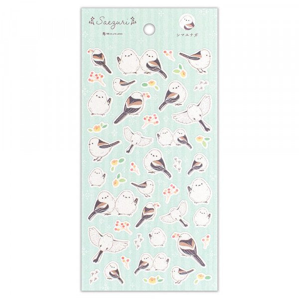 Stickers (Long-Tailed Tits/L/Sheet Size: H16.5xW9cm/SMCol(s): Teal)