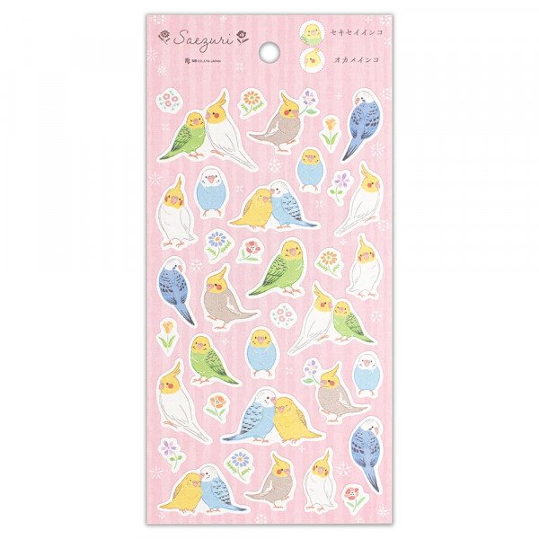 Stickers (Parakeets/L/Sheet Size: H16.5xW9cm/SMCol(s): Pink)