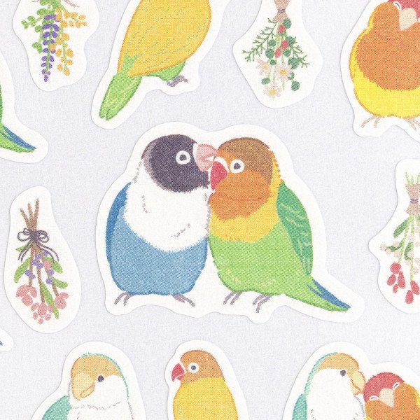 Stickers (Parakeets/L/Sheet Size: H16.5xW9cm/SMCol(s): Green)