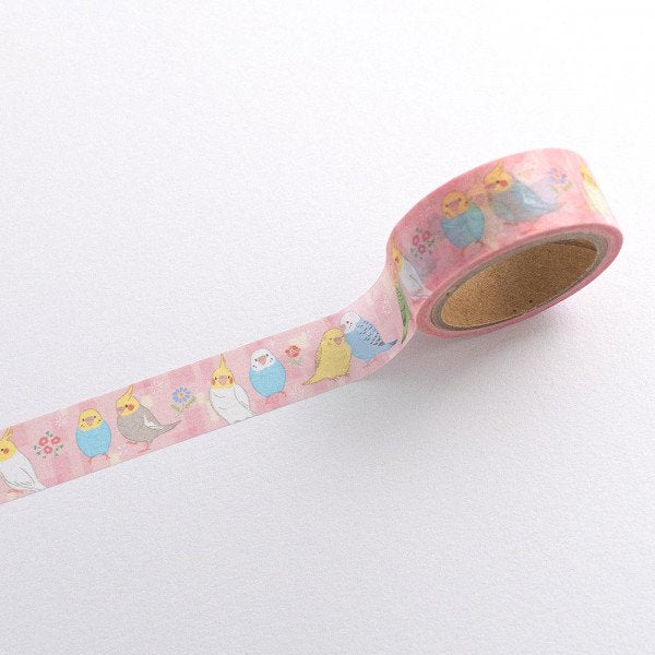 Masking Tape (Parakeets/15mm x 5m/SMCol(s): Pink)