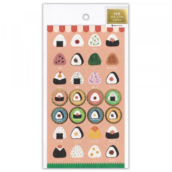 Stickers (Onigiri Riceballs/L/Sheet Size: H16.5xW9cm/SMCol(s): Multicolour)