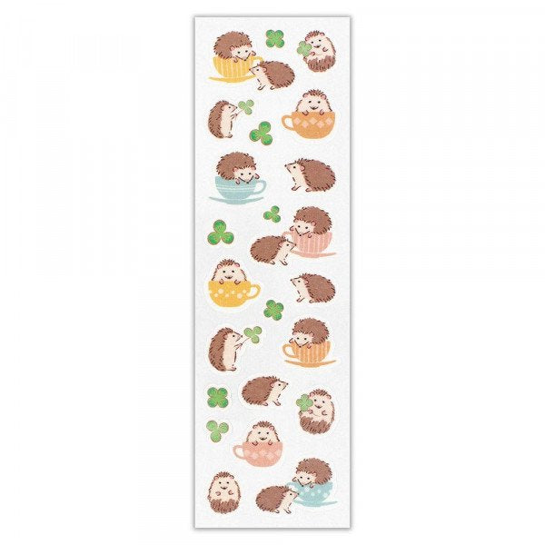 Stickers (Washi Paper/Hedgehogs/Sheet Size: H16.5xW5cm/SMCol(s): Peach)