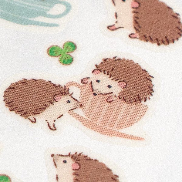 Stickers (Washi Paper/Hedgehogs/Sheet Size: H16.5xW5cm/SMCol(s): Peach)