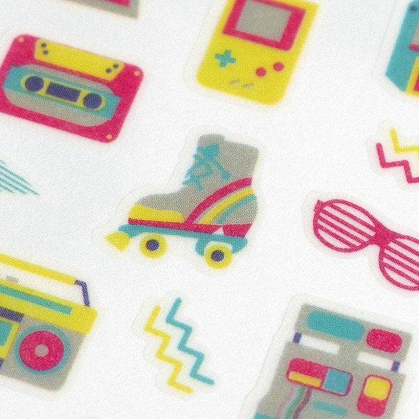 Stickers (Washi Paper/Retro Pop/Sheet Size: H16.5xW5cm/SMCol(s): Teal)