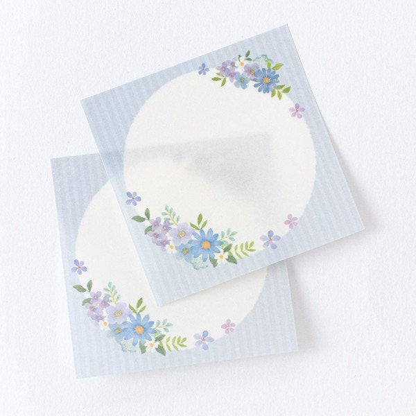 Sticky Notes (Blue Flower/5.7x5.7cm (30 Sheets)/SMCol(s): Blue,White)