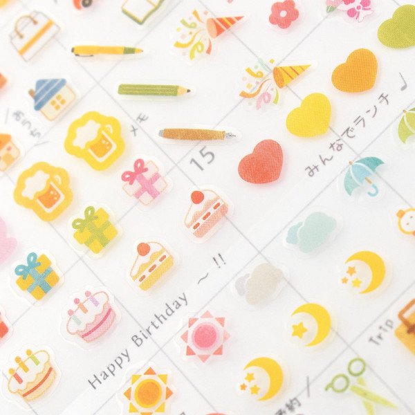 Stickers (Big/For Planner/Daily Life/Sheet: 16.5x9cm/SMCol(s): Multicolour)